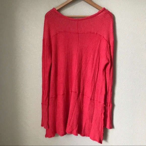Free People NWOT Sunset Park Drippy Thermal Tunic Top - Picture 4 of 5